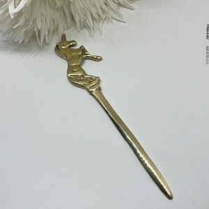 Vintage Brass Unicorn Letter Opener